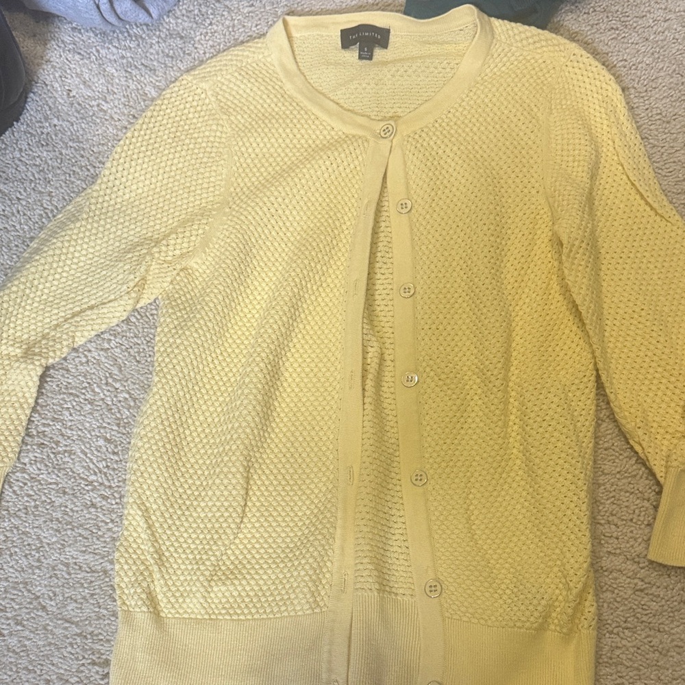 The Limited Soft Yellow Women's Cardigan